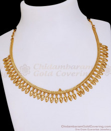 Premium Quality Micro Gold Plated Mullai Arumbu Necklace For Wedding NCKN3961