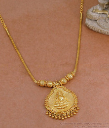 Beautiful Lakshmi Pendant Gold Imitation Necklace Designs Shop Online NCKN3963