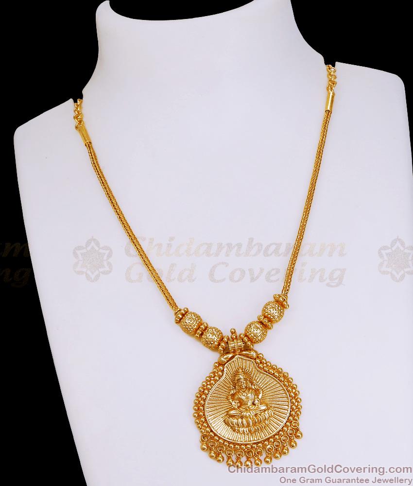 Beautiful Lakshmi Pendant Gold Imitation Necklace Designs Shop Online NCKN3963 Beautiful Lakshmi Pendant Gold Imitation Necklace Designs Shop Online NCKN3963