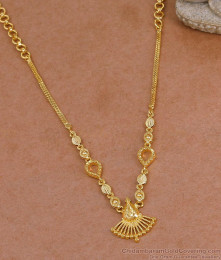 Plain One Gram Gold Necklace Light Weight Design Online NCKN3982 Plain One Gram Gold Necklace Light Weight Design Online NCKN3982