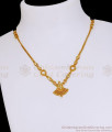 Plain One Gram Gold Necklace Light Weight Design Online NCKN3982