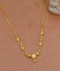 Beautiful White Stone Gold Imitation Short Necklace NCKN3983 Beautiful White Stone Gold Imitation Short Necklace NCKN3983