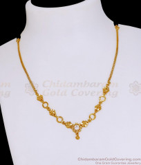 Beautiful White Stone Gold Imitation Short Necklace NCKN3983 Beautiful White Stone Gold Imitation Short Necklace NCKN3983