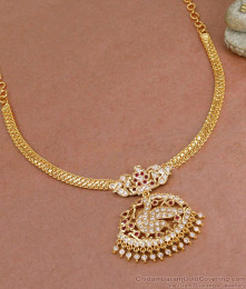 Original Impon Panchaloha Peacock Necklace 1 Gram Gold Jewelry NCKN3994 Original Impon Panchaloha Peacock Necklace 1 Gram Gold Jewelry NCKN3994