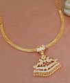 High Quality Peacock Design Ruby White Stone Impon Attigai NCKN3999