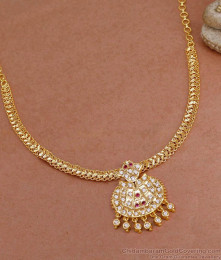 Beautiful Bridal Wear Impon Attigai Necklace With Stone NCKN4001 Beautiful Bridal Wear Impon Attigai Necklace With Stone NCKN4001