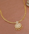 Full White Stone Impon Attigai Necklace 5 Metal Jewelry NCKN4002