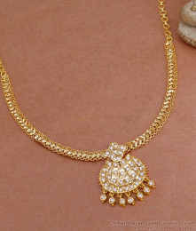 Full White Stone Impon Attigai Necklace 5 Metal Jewelry NCKN4002 Full White Stone Impon Attigai Necklace 5 Metal Jewelry NCKN4002