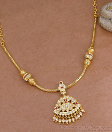 Trendy Impon Attigai Gold Imitation Necklace Ball Design NCKN4003 Trendy Impon Attigai Gold Imitation Necklace Ball Design NCKN4003