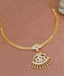 Elegant 1 Gram Gold Impon Stone Attigai Necklace For Women NCKN4005 Elegant 1 Gram Gold Impon Stone Attigai Necklace For Women NCKN4005