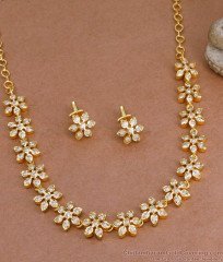 Premium Quality Floral Design Impon Necklace Earring Combo Set NCKN4006 Premium Quality Floral Design Impon Necklace Earring Combo Set NCKN4006