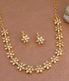 Premium Quality Floral Design Impon Necklace Earring Combo Set NCKN4006 Premium Quality Floral Design Impon Necklace Earring Combo Set NCKN4006