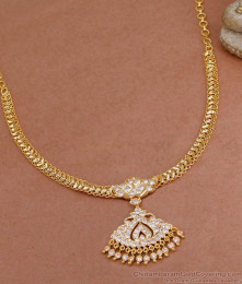 High Quality Impon White Stone Attigai Gold Necklace Designs NCKN4007 High Quality Impon White Stone Attigai Gold Necklace Designs NCKN4007
