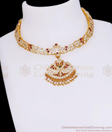Original Impon Bridal Choker Necklace Design With Gati Stone NCKN4009 Original Impon Bridal Choker Necklace Design With Gati Stone NCKN4009
