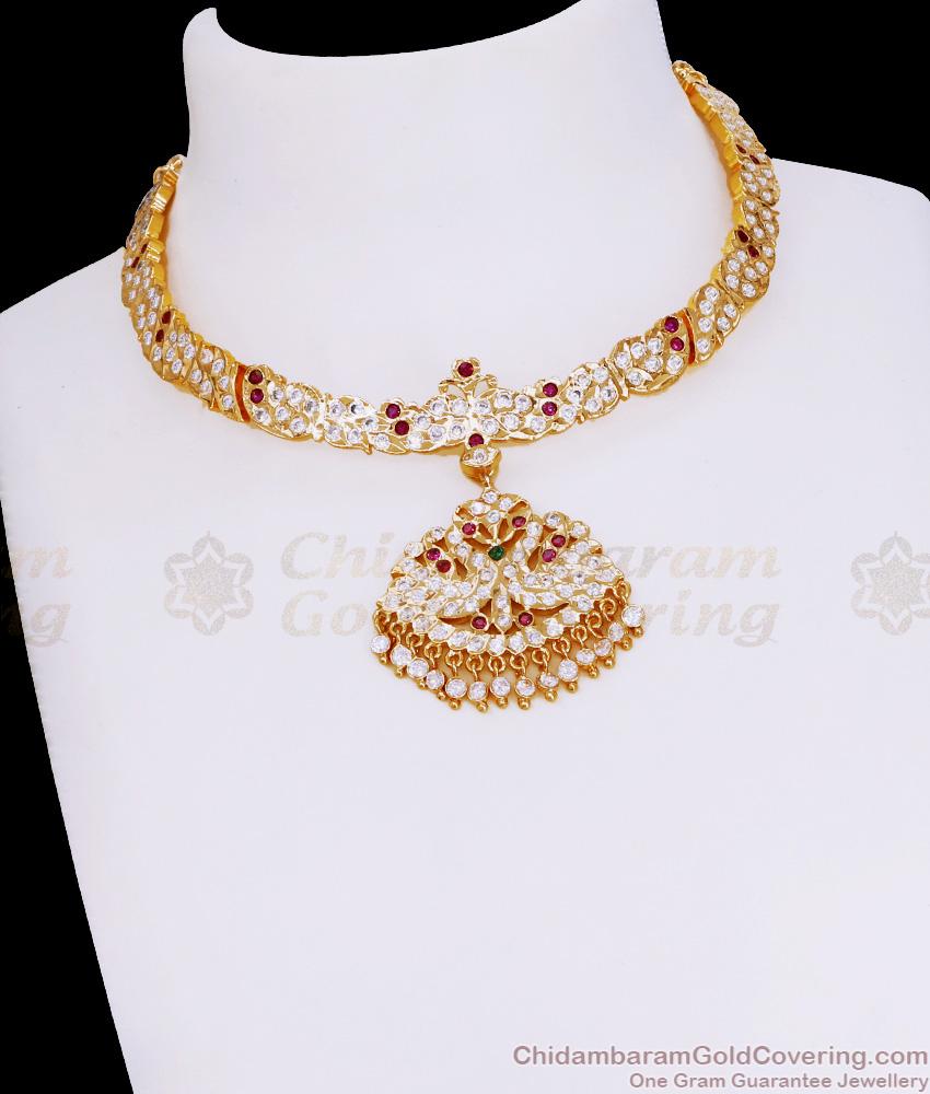 Original Impon Bridal Choker Necklace Design With Gati Stone NCKN4009 Original Impon Bridal Choker Necklace Design With Gati Stone NCKN4009