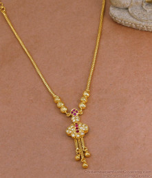 Pure Gold Tone Kodi Chain Design Stone Necklace For Women Fashion NCKN4019 Pure Gold Tone Kodi Chain Design Stone Necklace For Women Fashion NCKN4019