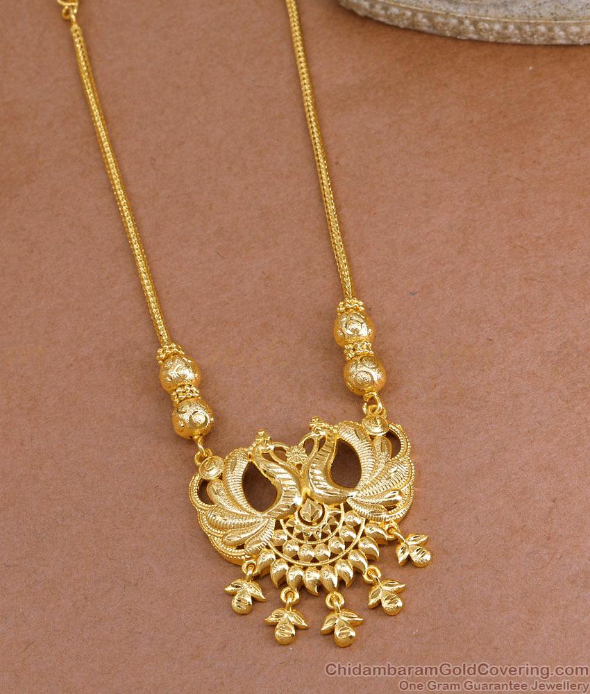 High Quality Micro Gold Polish Peacock Necklace Without Stone Online NCKN4021