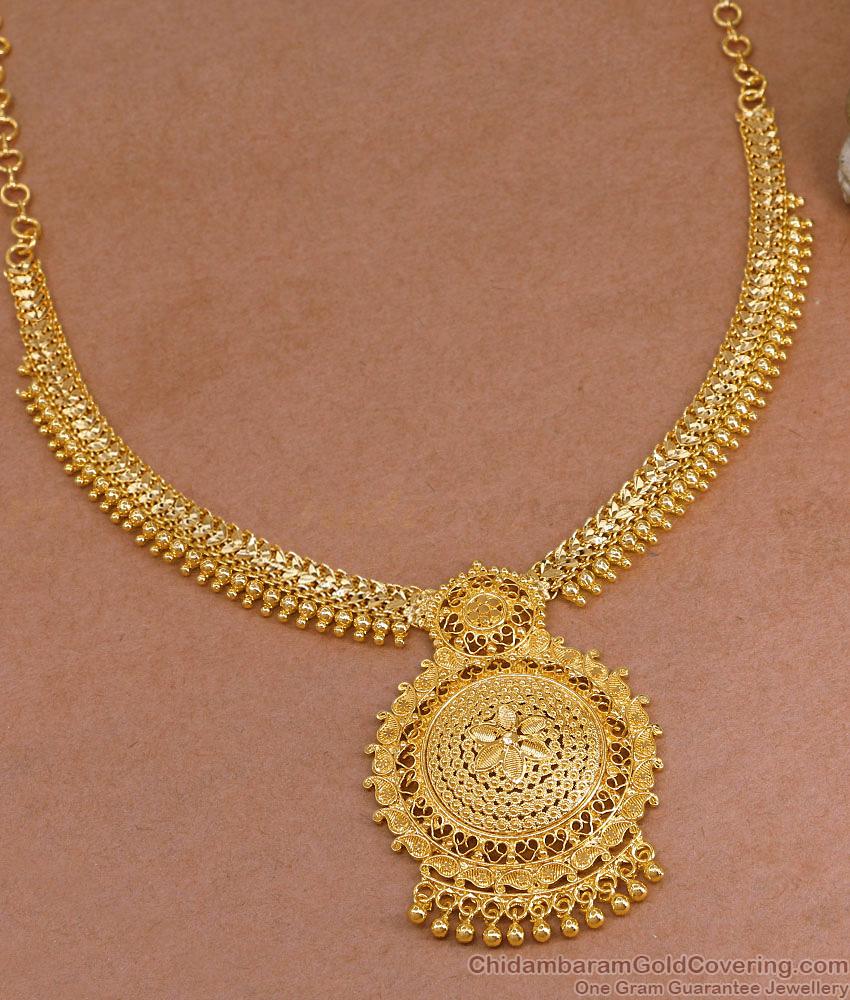 Premium Quality Gold Imitation Mango Necklace Bridal Jewelry For Women NCKN4026