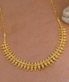 Simple Gold Design Big Mullai Mottu Necklace At Affordable Price NCKN4027