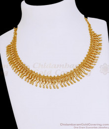 Latest Micro Gold Polish Mullai Arumbu Necklace Design Shop Online NCKN4028 Latest Micro Gold Polish Mullai Arumbu Necklace Design Shop Online NCKN4028