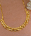 Classic Gold Plated Plain Necklace Mullaipoo Design For Marriage NCKN4029