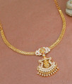 Traditional Impon Attigai Ruby White Stone Lakshmi Design NCKN4031 Traditional Impon Attigai Ruby White Stone Lakshmi Design NCKN4031