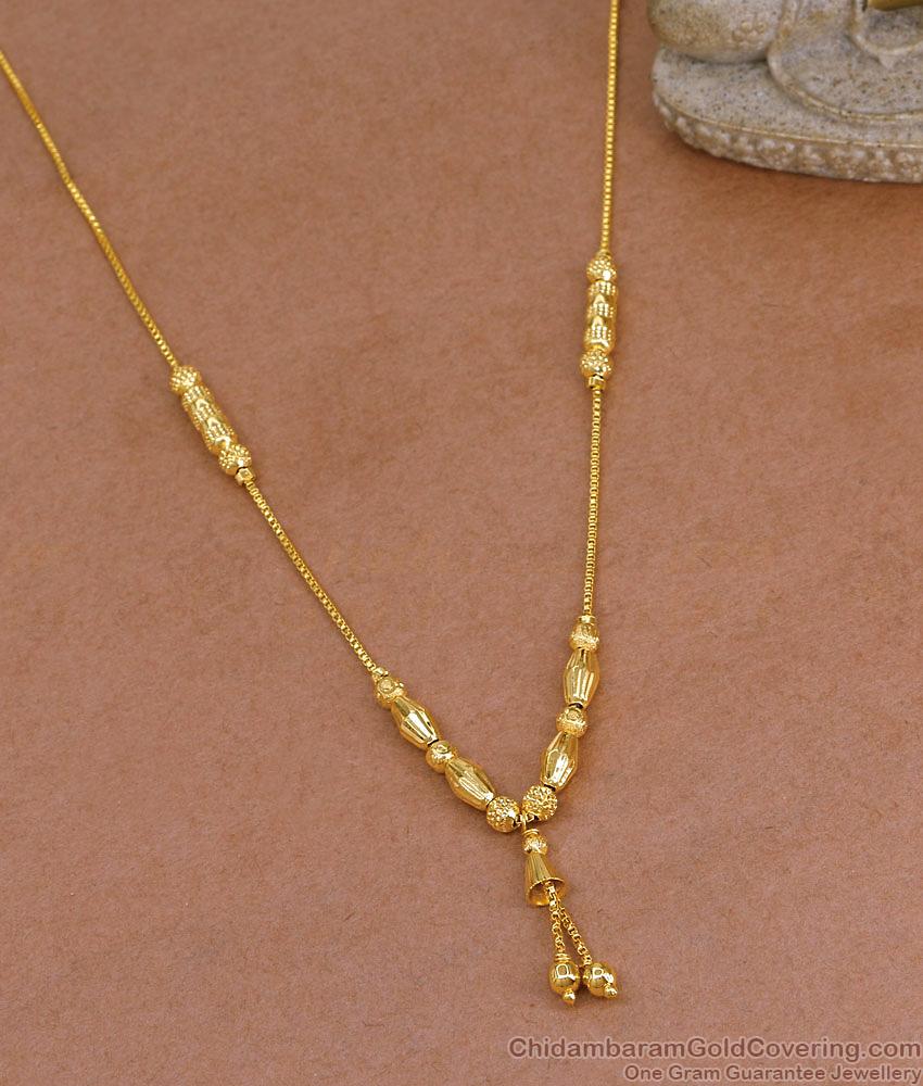 Stylish Light Weight Golden Beads Necklace Collections For Women NCKN4045