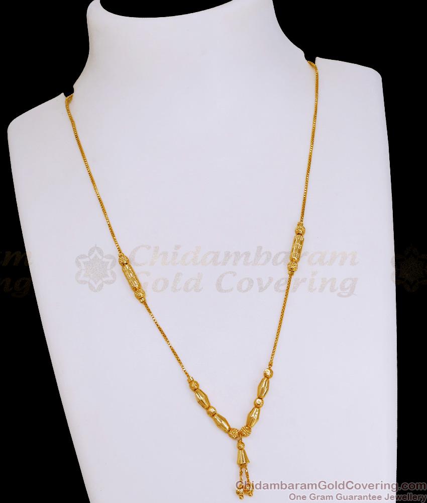 Stylish Light Weight Golden Beads Necklace Collections For Women NCKN4045