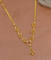 Trendy Ad Stone Floral Design Gold Necklace For Women Fashion NCKN4047