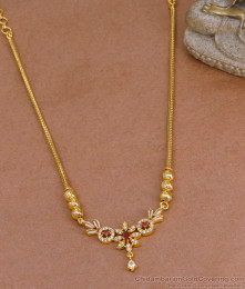 Unique Ad Stone Gold Imitation Necklace Kodi Chain Design NCKN4050