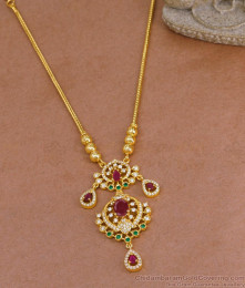 High Quality Micro Gold Plated Multi Stone Necklace Design Online NCKN4051