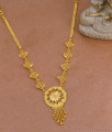 Plain One Gram Gold Bridal Necklace Floral Design With Price NCKN4056