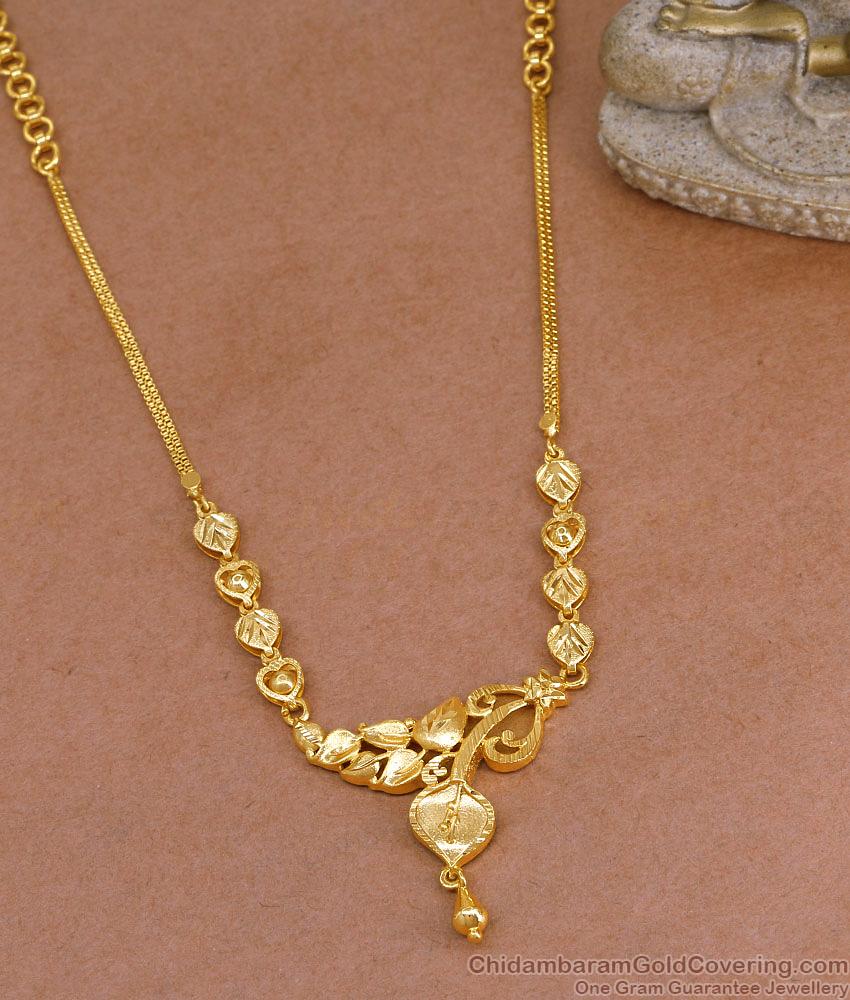 Premium Quality Gold Plated Necklace Matt Finish Dubai Design NCKN4057