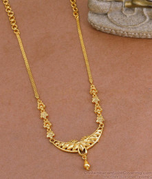 Latest Matt Finish Gold Imitation Long Necklace Without Stone NCKN4058