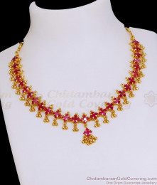 Stunning Ruby Gemstone Necklace Hanging Beads Gold Imitation Jewelry NCKN4066 Stunning Ruby Gemstone Necklace Hanging Beads Gold Imitation Jewelry NCKN4066