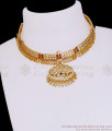 Luxurious 5 Metal Ruby White Stone Bridal Choker Necklace For Women NCKN4077 Luxurious 5 Metal Ruby White Stone Bridal Choker Necklace For Women NCKN4077