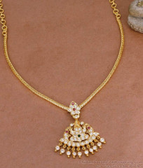 Light Weight Impon Lakshmi Pendant Necklace Kodi Chain Design NCKN4078