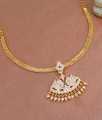 Beautiful Dual Swan Impon Necklace Multi Stone Design For Women NCKN4081 Beautiful Dual Swan Impon Necklace Multi Stone Design For Women NCKN4081