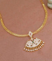 Beautiful Dual Swan Impon Necklace Multi Stone Design For Women NCKN4081