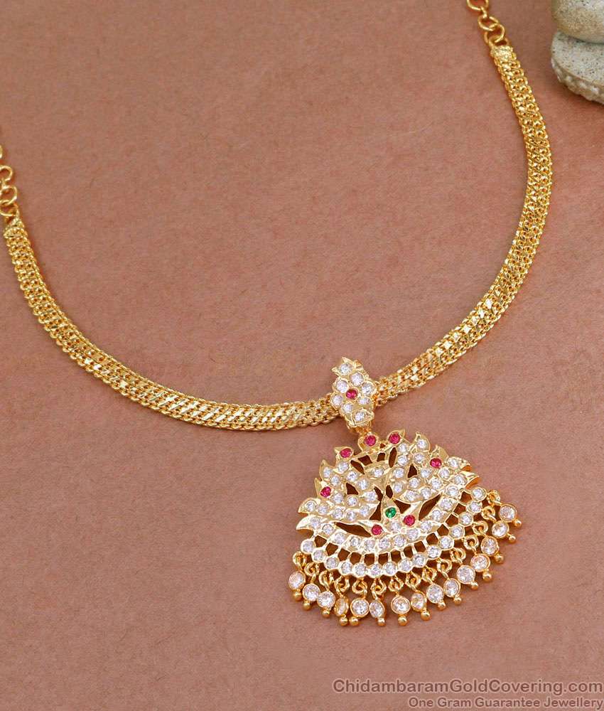 Premium Quality Five Metal Gati Stone Necklace Swan Design Bridal Jewelry NCKN4082 Premium Quality Five Metal Gati Stone Necklace Swan Design Bridal Jewelry NCKN4082