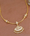 Latest Impon Gold Plated White Stone Attigai Bridal Necklace Design NCKN4083 Latest Impon Gold Plated White Stone Attigai Bridal Necklace Design NCKN4083