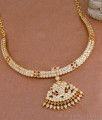 Beautiful Double Line Peacock Attigai Impon Choker With Stone For Brides NCKN4088 Beautiful Double Line Peacock Attigai Impon Choker With Stone For Brides NCKN4088