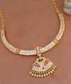 Bridal Wear Impon Gold Choker Necklace Swan Design With Gati Stone NCKN4090 Bridal Wear Impon Gold Choker Necklace Swan Design With Gati Stone NCKN4090