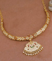 Premium Quality Gajalakshmi Design Five Metal Choker Necklace Bridal Jewelry NCKN4091 Premium Quality Gajalakshmi Design Five Metal Choker Necklace Bridal Jewelry NCKN4091