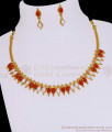 Elegant Light Weight Gold Plated Coral Necklace Pearl Bridal Set NCKN4094 Elegant Light Weight Gold Plated Coral Necklace Pearl Bridal Set NCKN4094