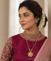 Trendy One Gram Gold Plain Floral Design Necklace Collections Online NCKN4102 Trendy One Gram Gold Plain Floral Design Necklace Collections Online NCKN4102