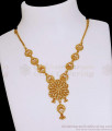 High Quality 1 Gram Gold Necklace Floral Design Without Stone NCKN4105 High Quality 1 Gram Gold Necklace Floral Design Without Stone NCKN4105