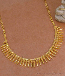 New Arrival Plain Mullaipoo Necklace Gold Imitation Bridal Jewelry NCKN4106 New Arrival Plain Mullaipoo Necklace Gold Imitation Bridal Jewelry NCKN4106