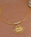 Stylish White Stone Dual Swan Gold Necklace Guaranteed Jewelry NCKN4111 Stylish White Stone Dual Swan Gold Necklace Guaranteed Jewelry NCKN4111