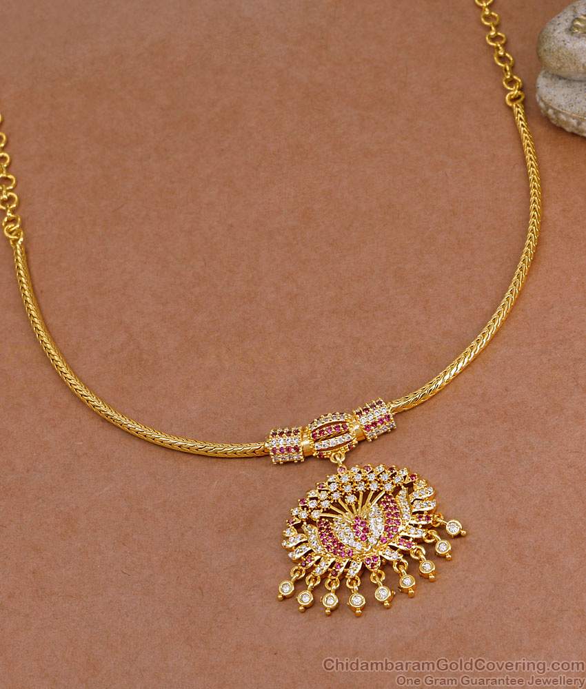 Buy Ruby White Stone Gold Covering Necklace For Women Wedding NCKN4112 Buy Ruby White Stone Gold Covering Necklace For Women Wedding NCKN4112